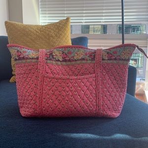 Vintage Vera Bradley overnight bag with pockets - pink pansy